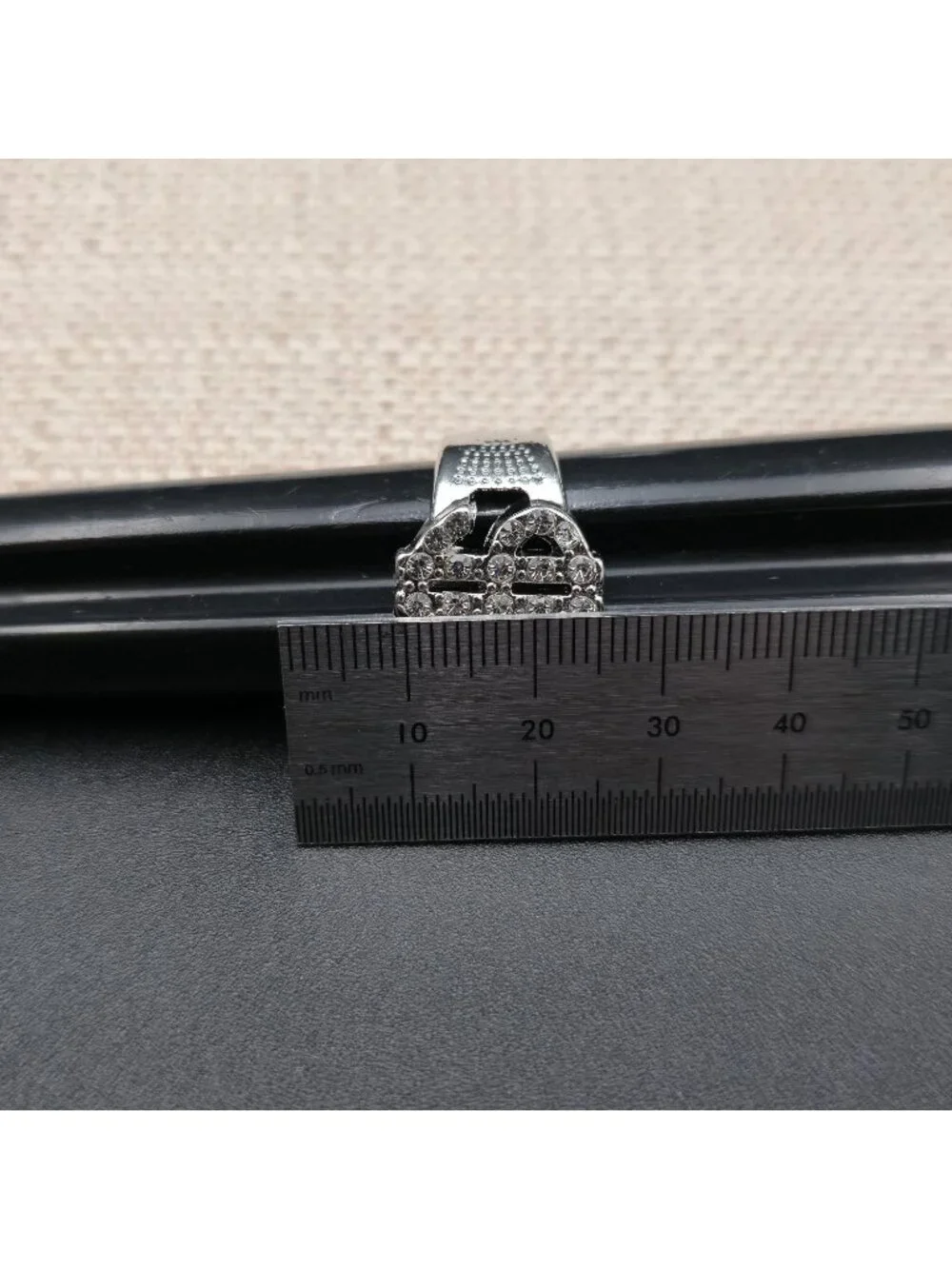 Size 10.75 Iced Out Dollar Sign Ring for Men - Hip Hop Band Ring A8104
